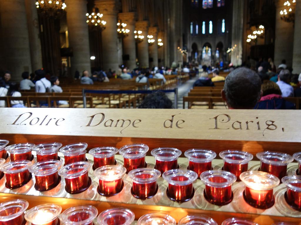 Kerzen in der Notre Dame