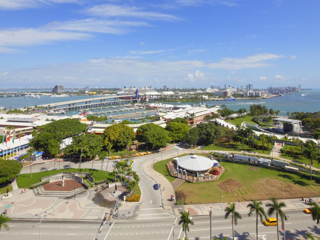 Panorama vom Bayfront Park in Miami