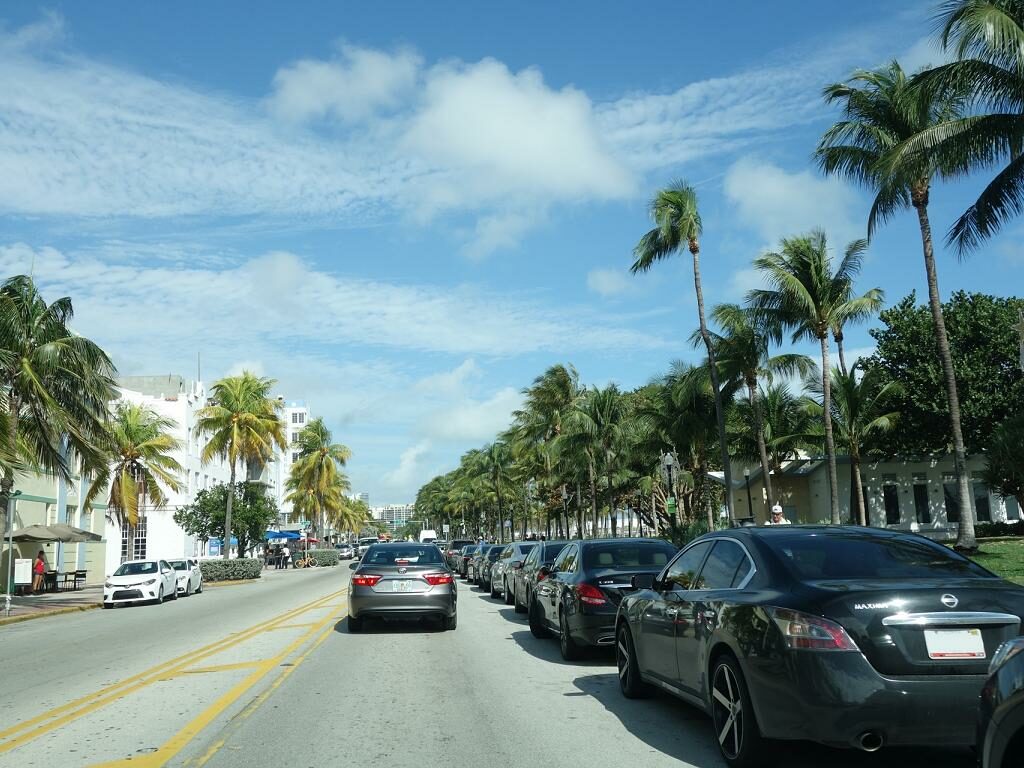 Parken in Miami, hier ein Bild vom Ocean Drive