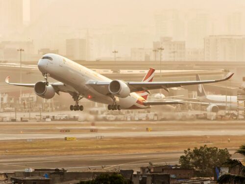 Ein Airbus A350 von Air Mauritius