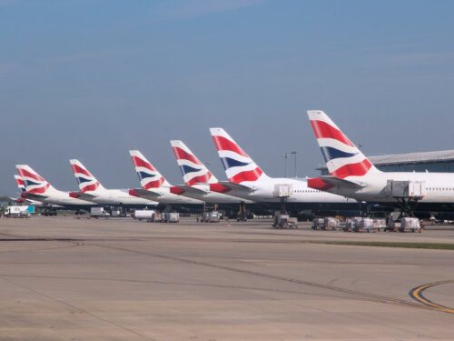 British Airways Flugzeuge am Heathrow Airport