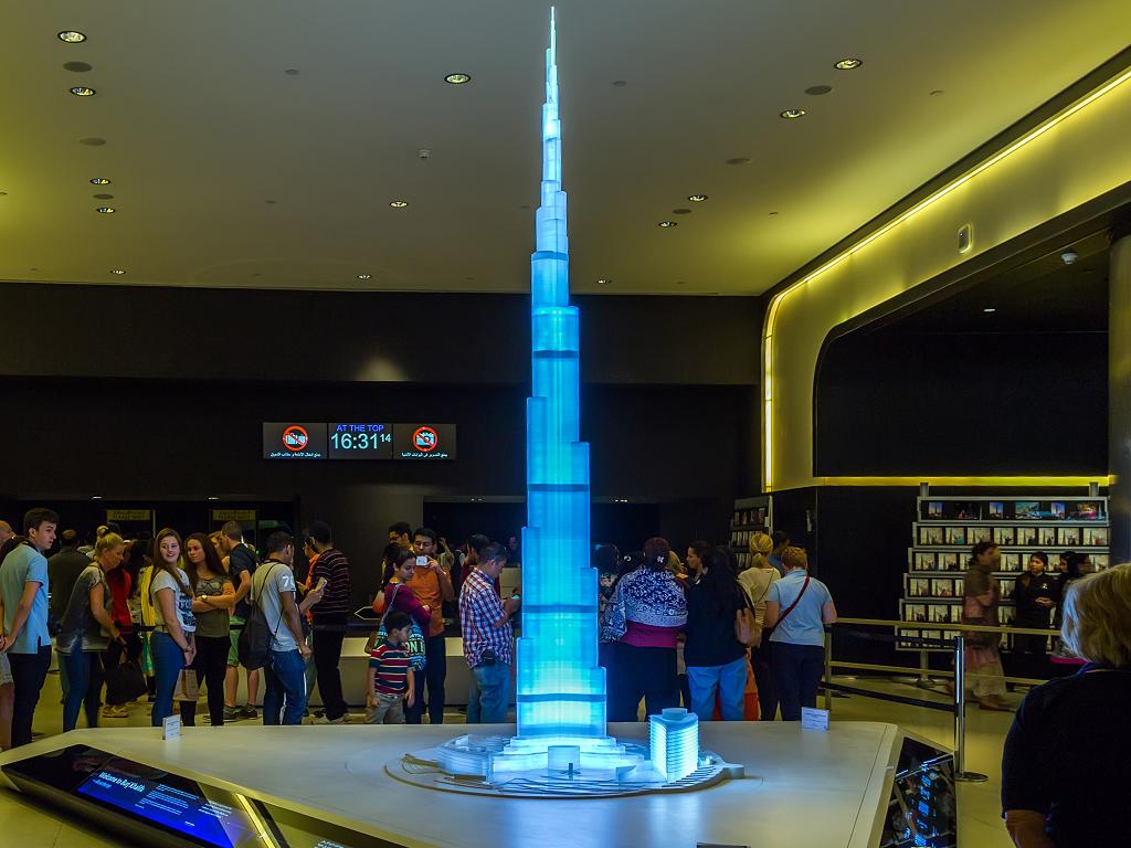 Ein Modell vom Burj Khalifa