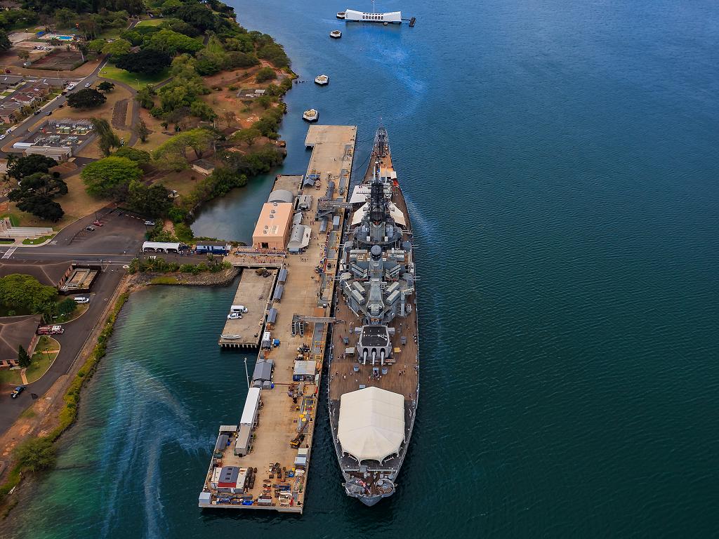 Panorama von der USS Missouri BB-63