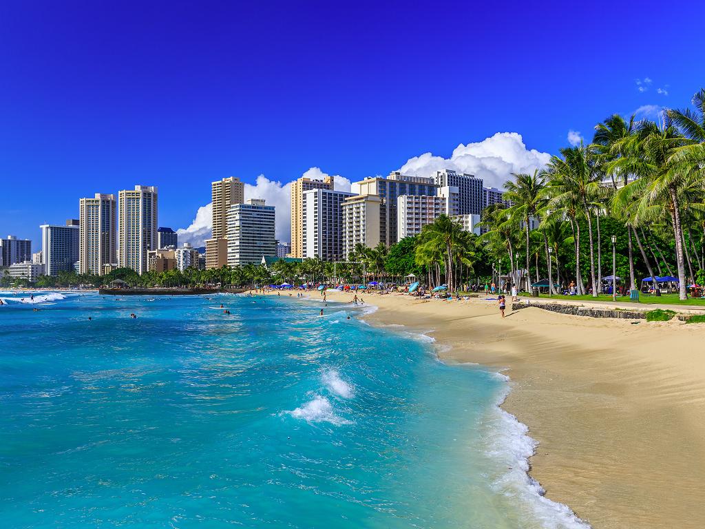 Waikiki Beach In Hawaii Besuchen Str nde Promenade Hotels Usw 