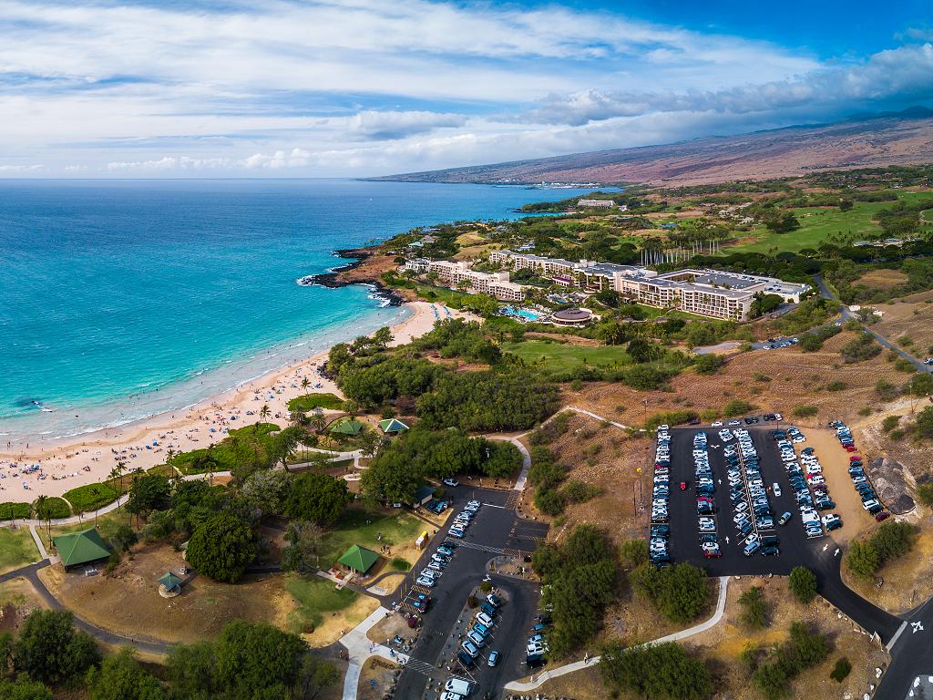 Parkplätze beim Hapuna Beach