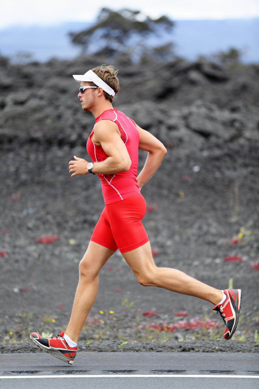 Ein Marathon Läufer