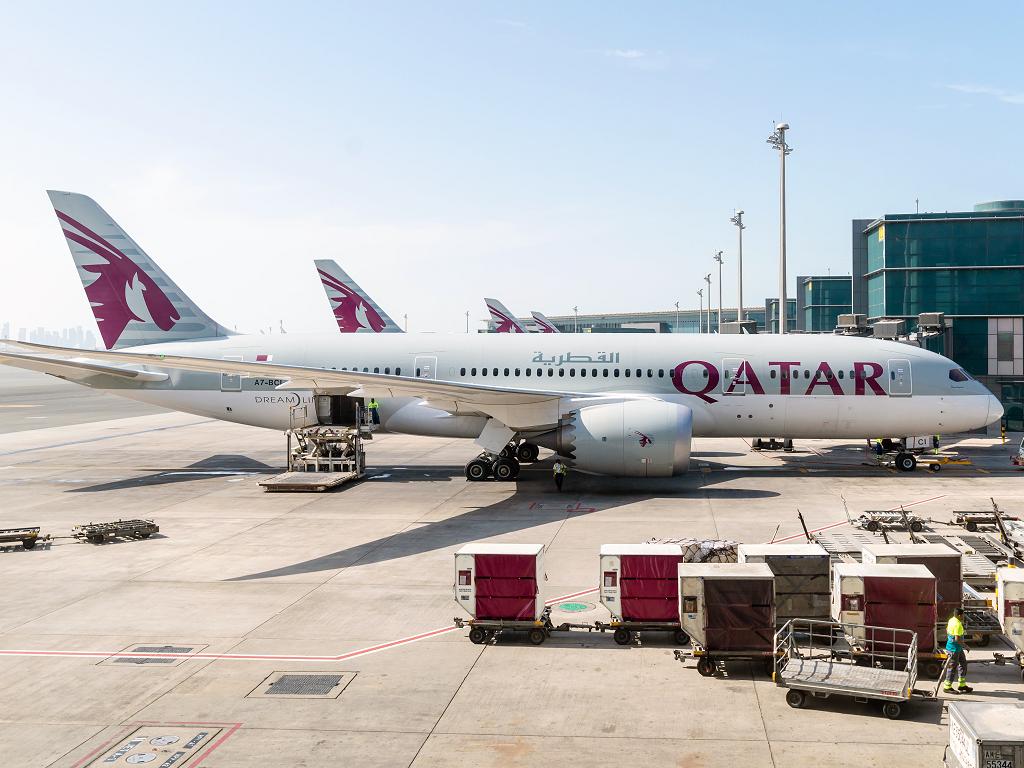 Flugzeuge von Qatar Airways, hier eine Boeing 787
