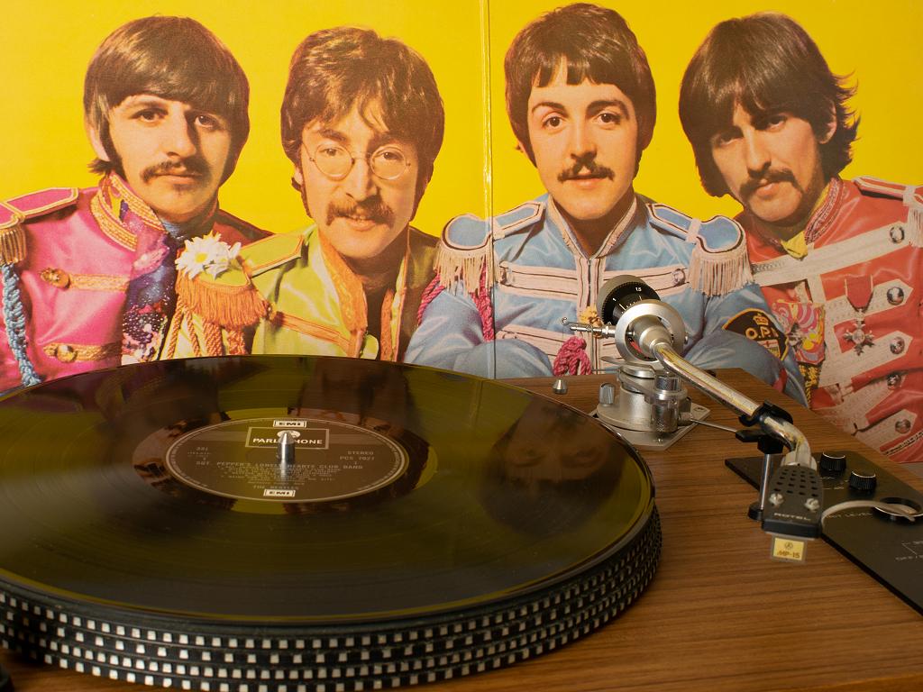 Schallplatte und Beatles