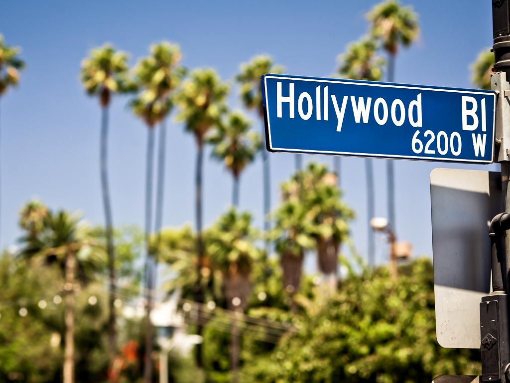 Das Schild vom Hollywood Boulevard