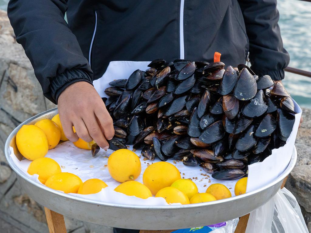 Gefüllten Miesmuscheln nennen sich Midye Dolma